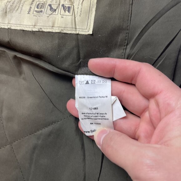 Fjallraven Greenland Parka (89259) Jacket Women Sz S Dark Olive green (Read) - Picture 11 of 16